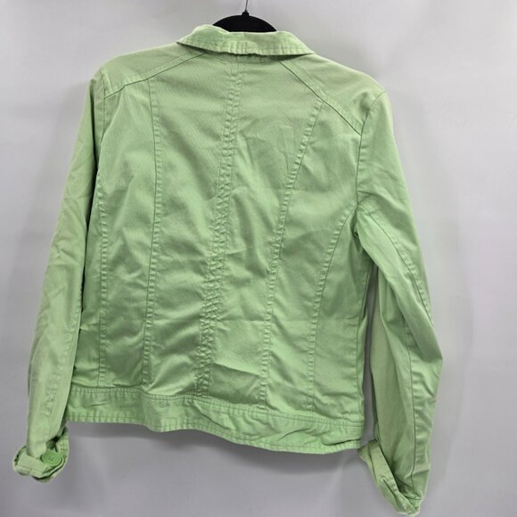 Metrostyle Green Big Buttons Long-Sleeved Jacket Size 12 - Picture 2 of 8